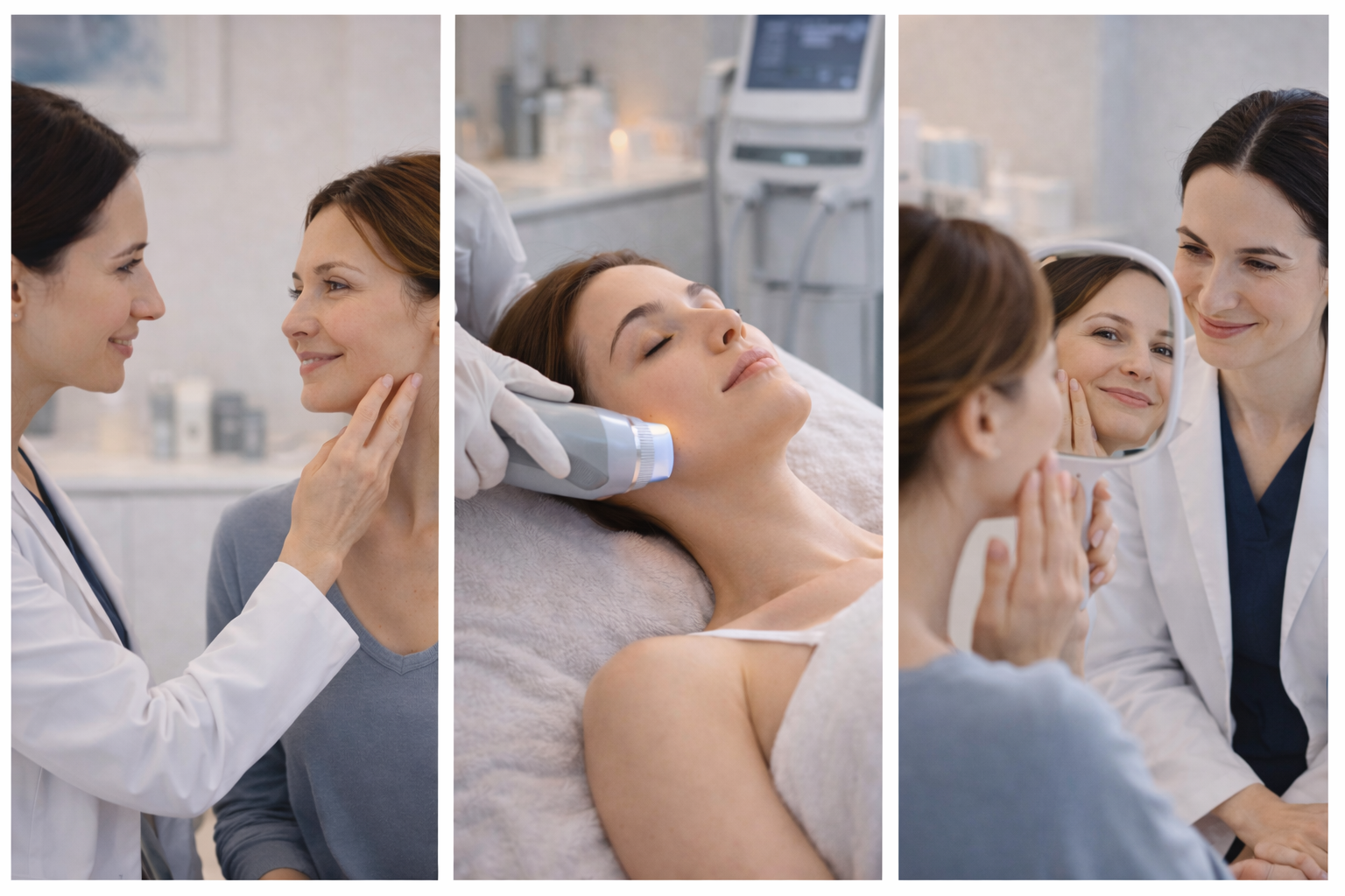 A person receiving a lifting and tightening treatment at Lipo Sculpt